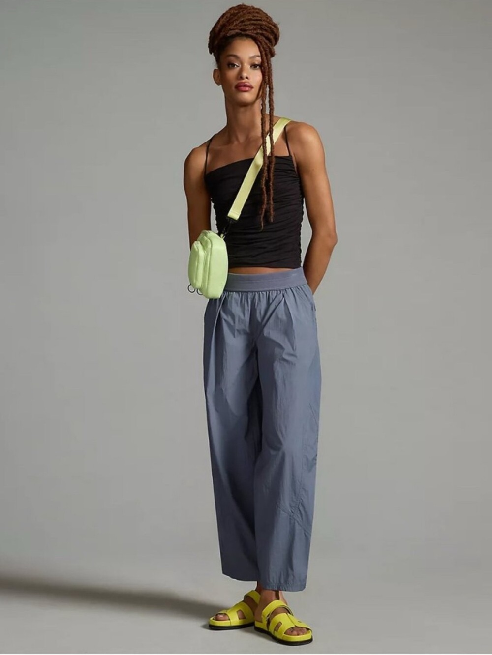 Anthropologie Daily Practice Blue Wide Leg Pant
